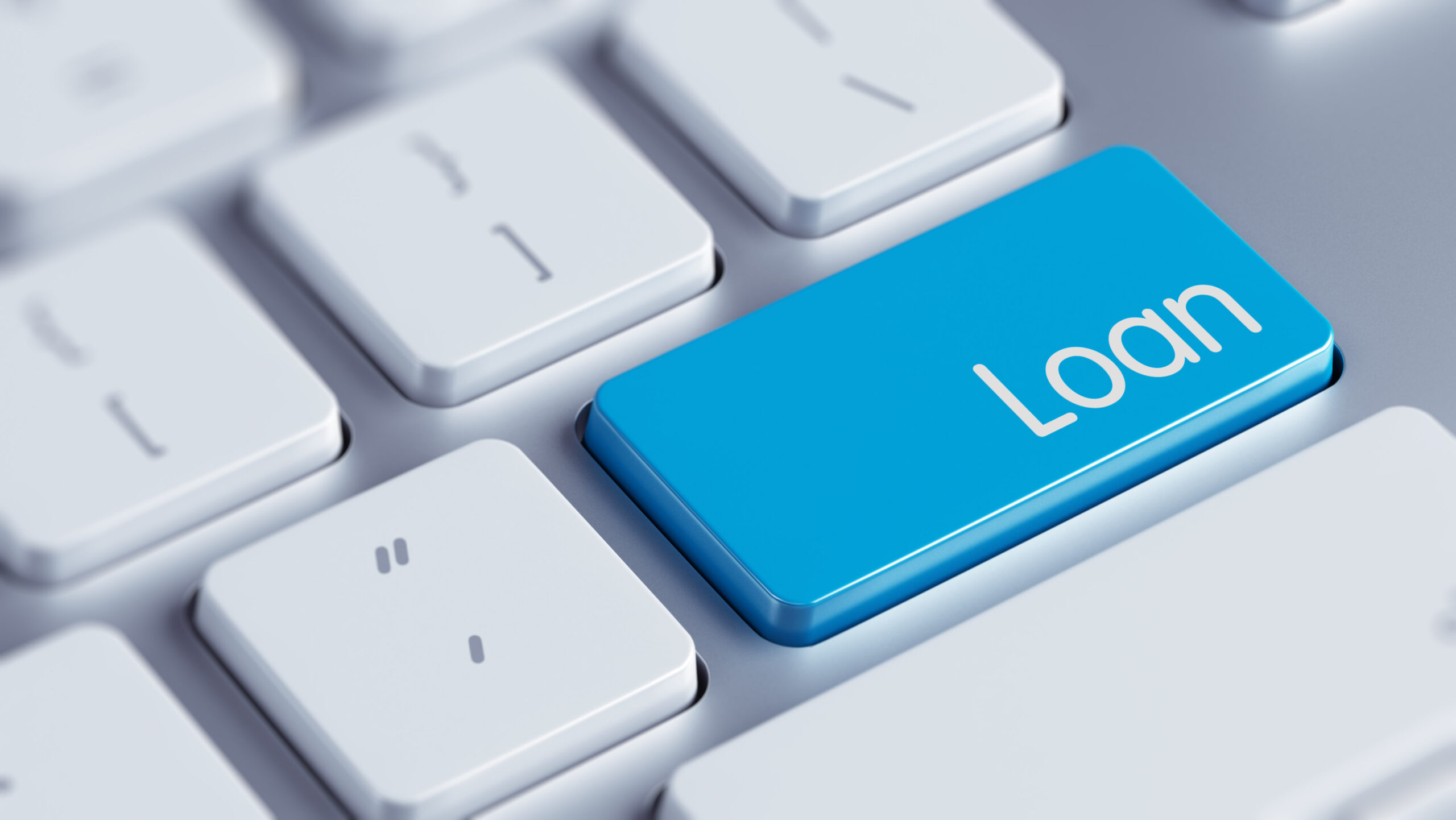 Keyboard focused on the Enter key that now says Loan